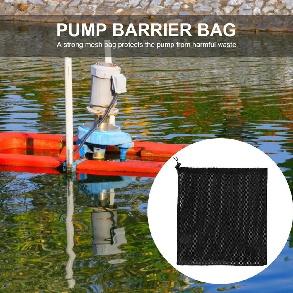Pond Pump Filter Mesh Bag Anti Clog Protector With Drawstring 2
