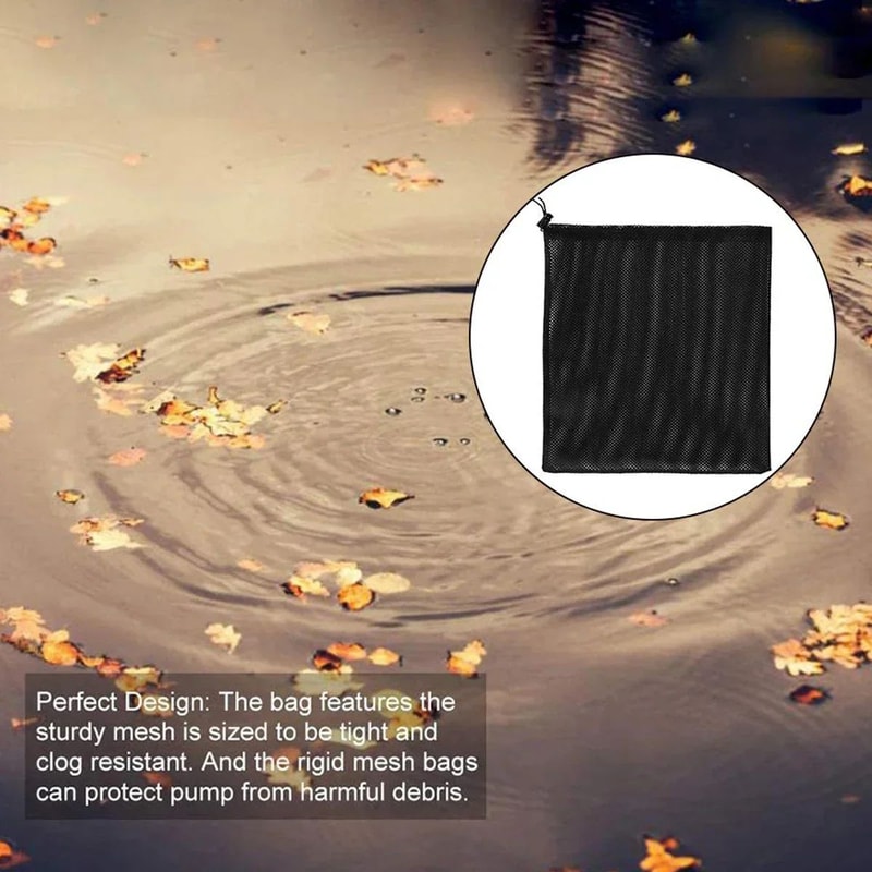 Pond Pump Filter Mesh Bag Anti Clog Protector With Drawstring 3