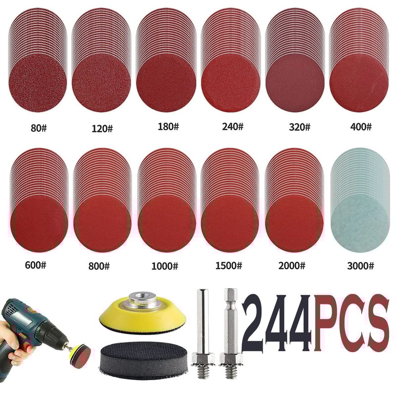 Sandpaper Disc Set For Headlight Restoration And Precision Polishing 0