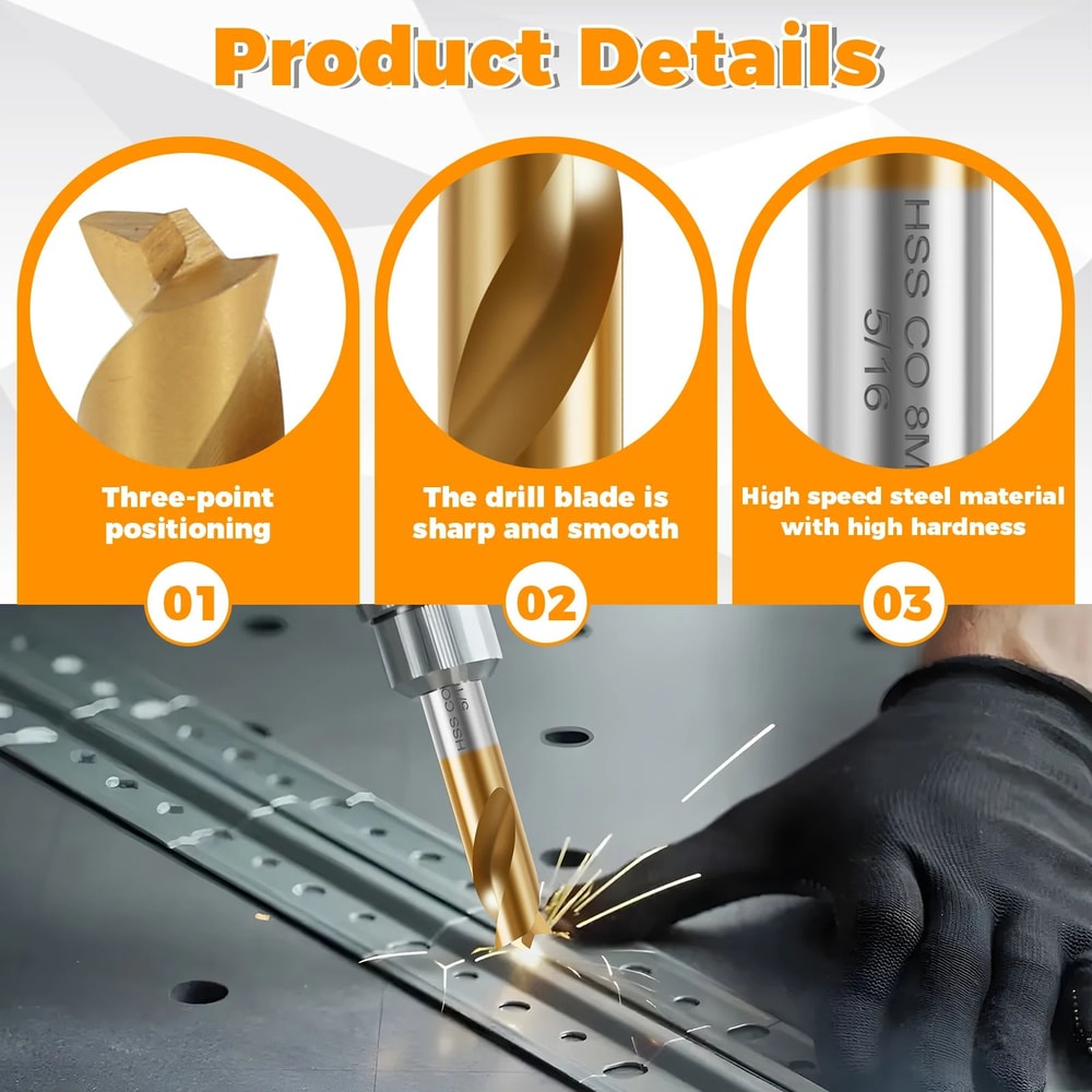 Cobalt Spot Weld Drill Bit Set For Fast And Clean Weld Removal 3
