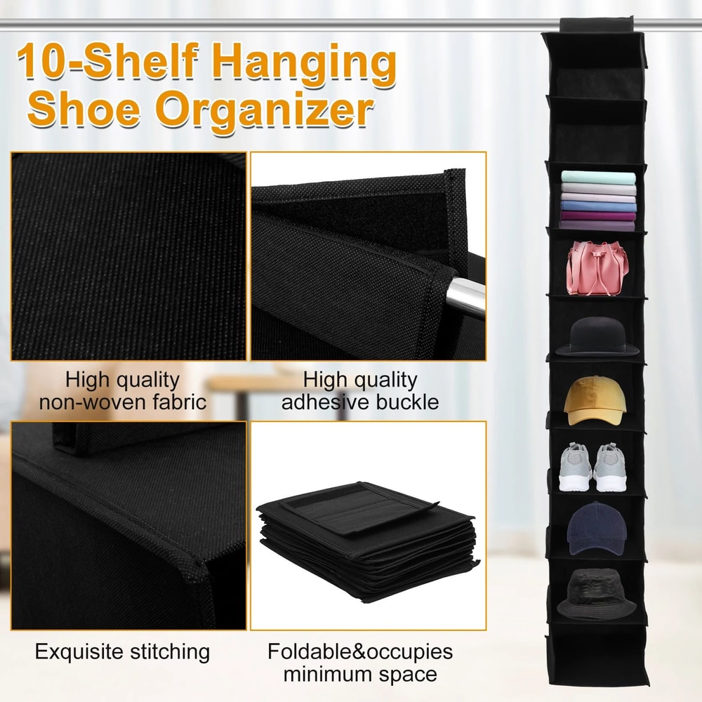 Hanging Closet Organizer With Multi Layer Storage For Clothes And Accessories 2