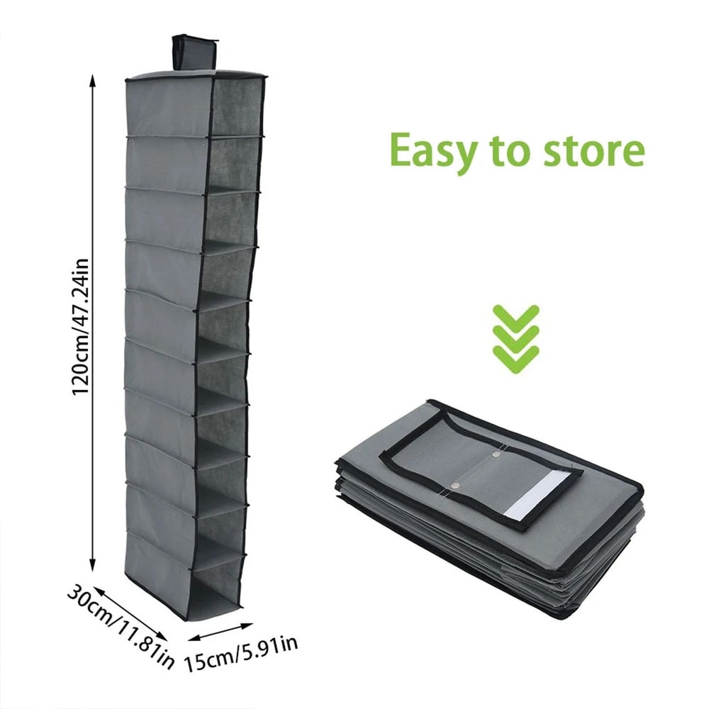 Hanging Closet Organizer With Multi Layer Storage For Clothes And Accessories 6