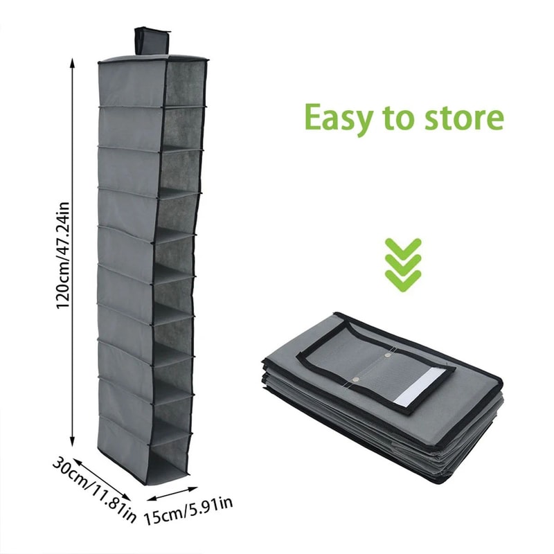 Hanging Closet Organizer With Multi Layer Storage For Clothes And Accessories 6