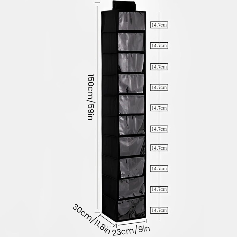 Hanging Closet Organizer With Multi Layer Storage For Clothes And Accessories 8