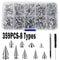 Punk Studs And Spikes Kit Screwback Rivets For Leather And DIY Fashion 0
