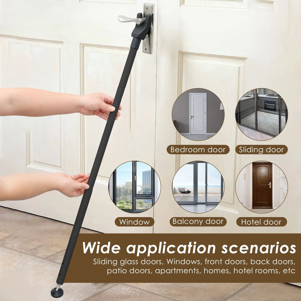 Adjustable Sliding Door Security Bar Lock For Home And Patio Protection 4