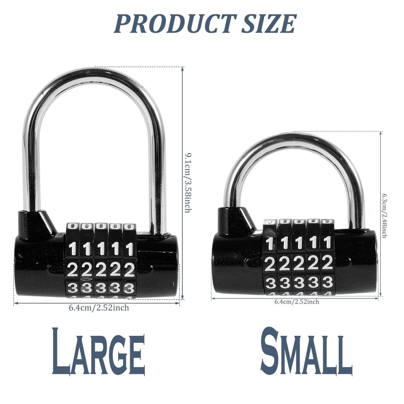 5 Digit Combination Padlock Heavy Duty Zinc Alloy Security Lock 5