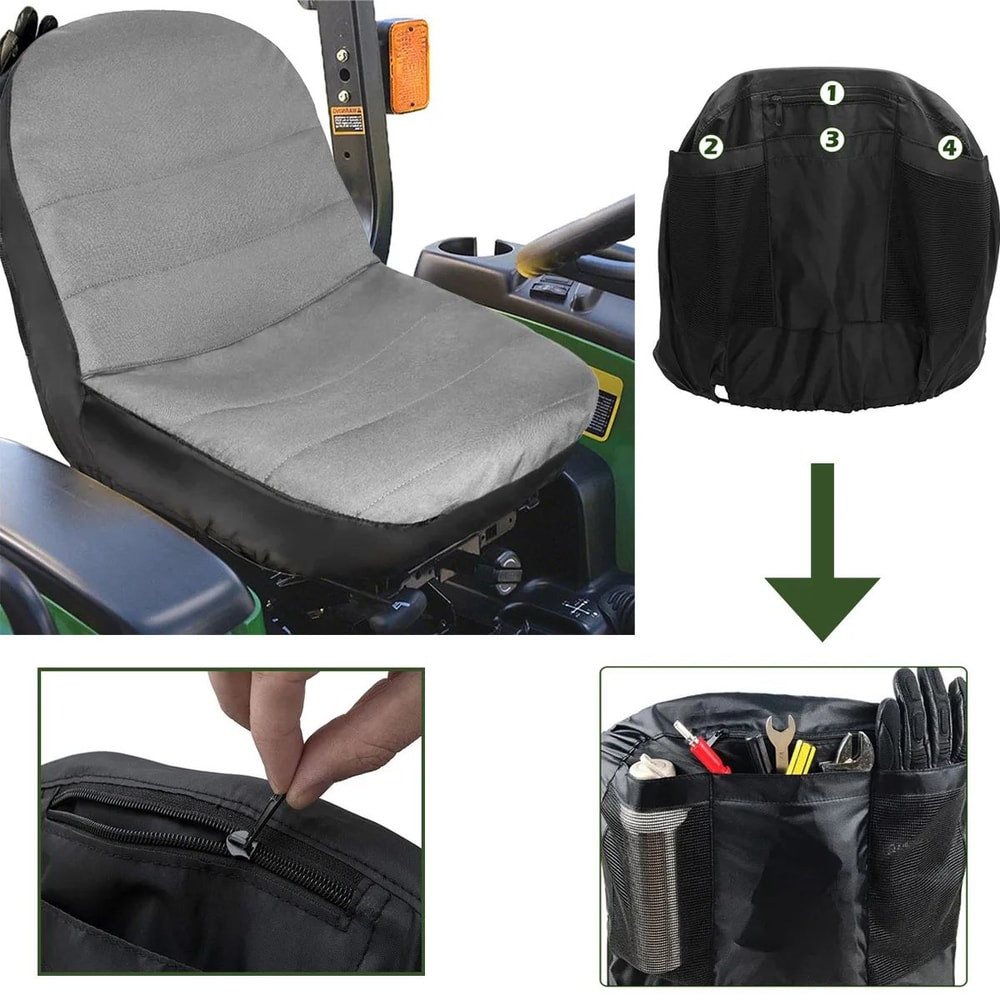 Waterproof Tractor Seat Cover For Riding Mower And Forklift Protection 0
