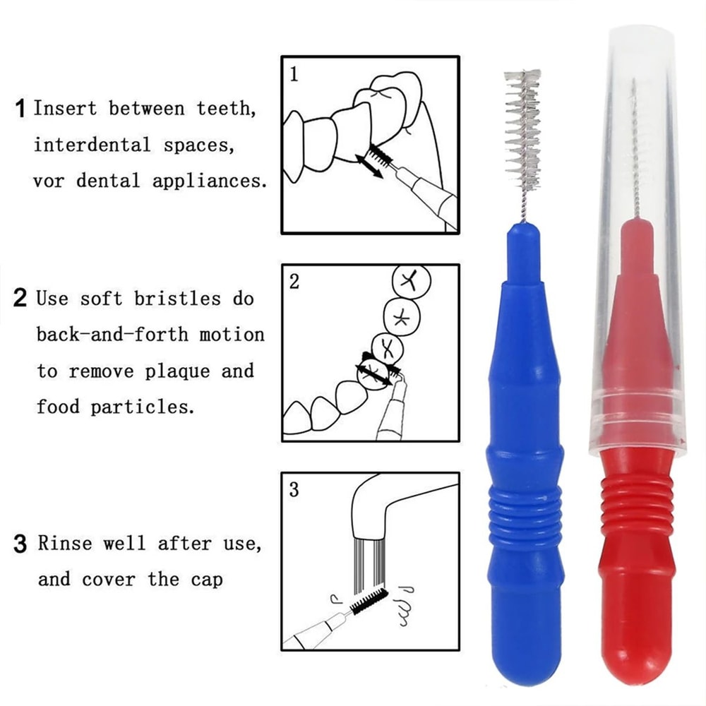 Interdental Brushes For Teeth Cleaning Soft Dental Floss Picks Set 1