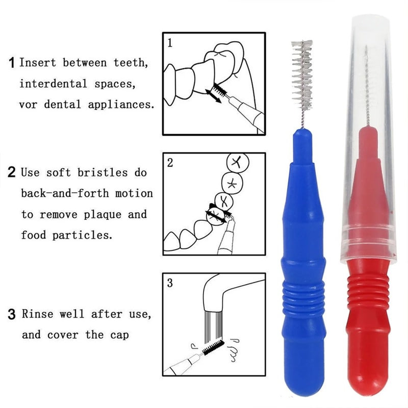 Interdental Brushes For Teeth Cleaning Soft Dental Floss Picks Set 1