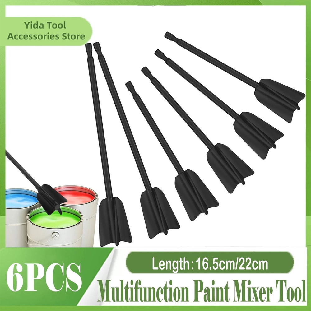 4 Blade Paint Mixer Paddle Attachment For Drill Smooth Fast Mixing Tool 0