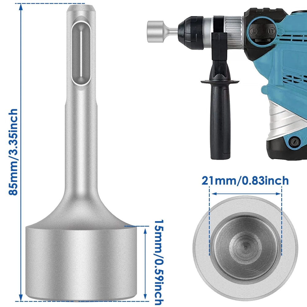 SDS Plus Ground Rod Driver For Hammer Drill Fast Earth Stake Installation Tool 7