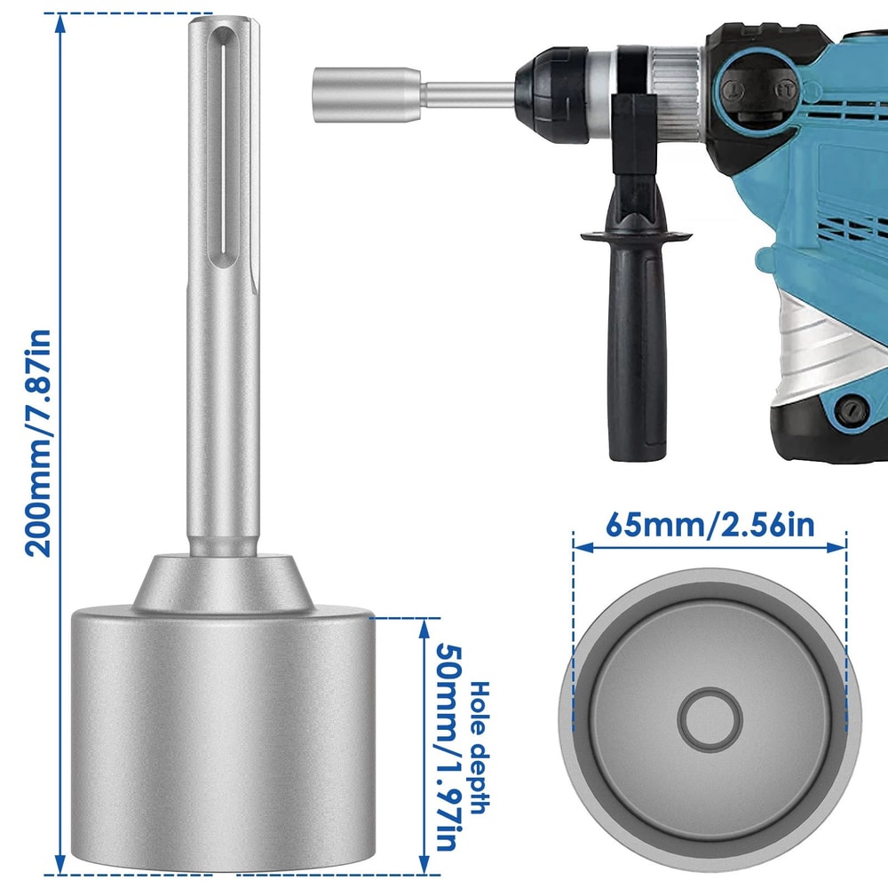 SDS Plus Ground Rod Driver For Hammer Drill Fast Earth Stake Installation Tool 12