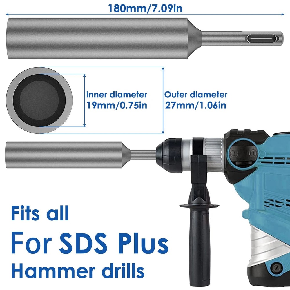SDS Plus Ground Rod Driver For Hammer Drill Fast Earth Stake Installation Tool 8