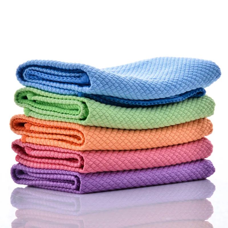 Ultra Absorbent Microfiber Dish Towels Lint Free Kitchen Cleaning Cloth Set 6