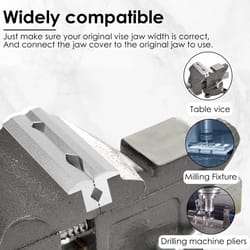 magnetic vise jaw covers aluminum v shape soft grip protector pads