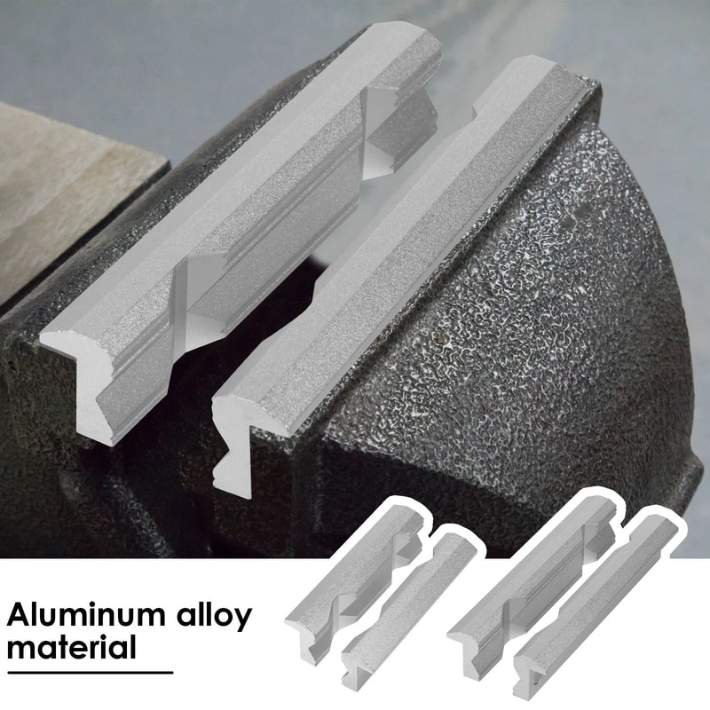 Magnetic Vise Jaw Covers Aluminum V Shape Soft Grip Protector Pads 5