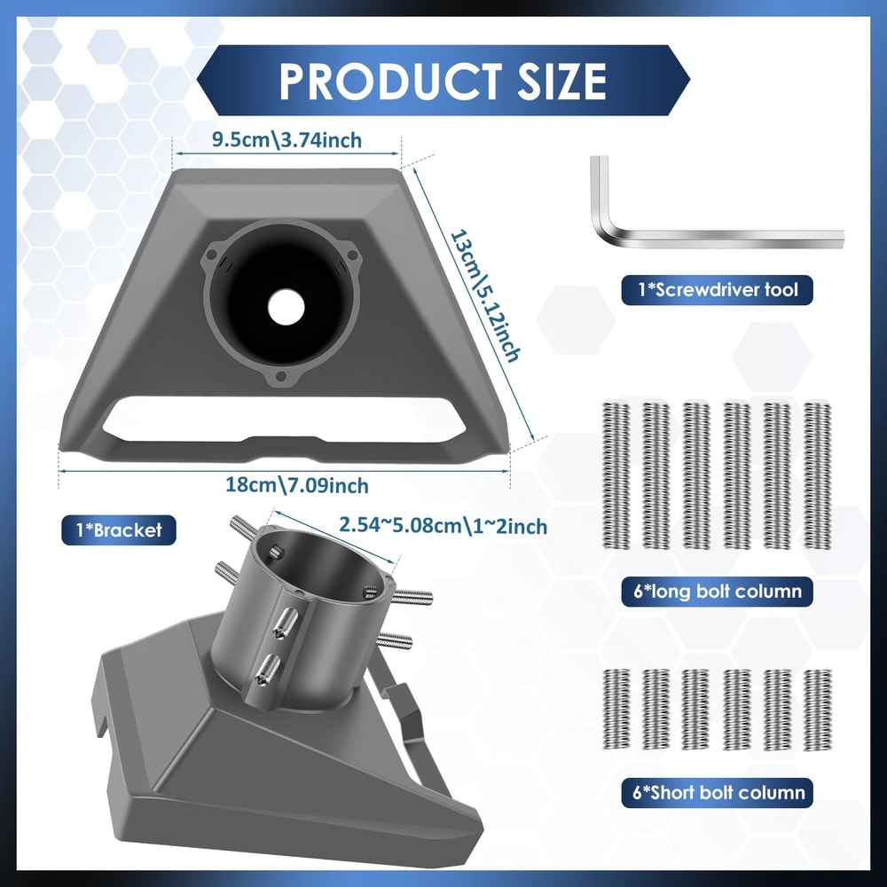 Starlink Pole Mount Adapter Kit Heavy Duty Aluminum Satellite Dish Mount 6