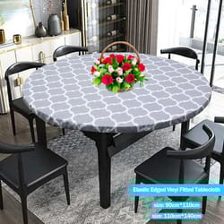 waterproof elastic tablecloth fitted vinyl cover for indoor outdoor tables