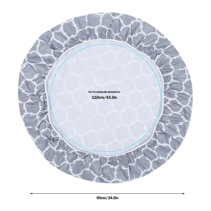 Waterproof Elastic Tablecloth Fitted Vinyl Cover For Indoor Outdoor Tables 5