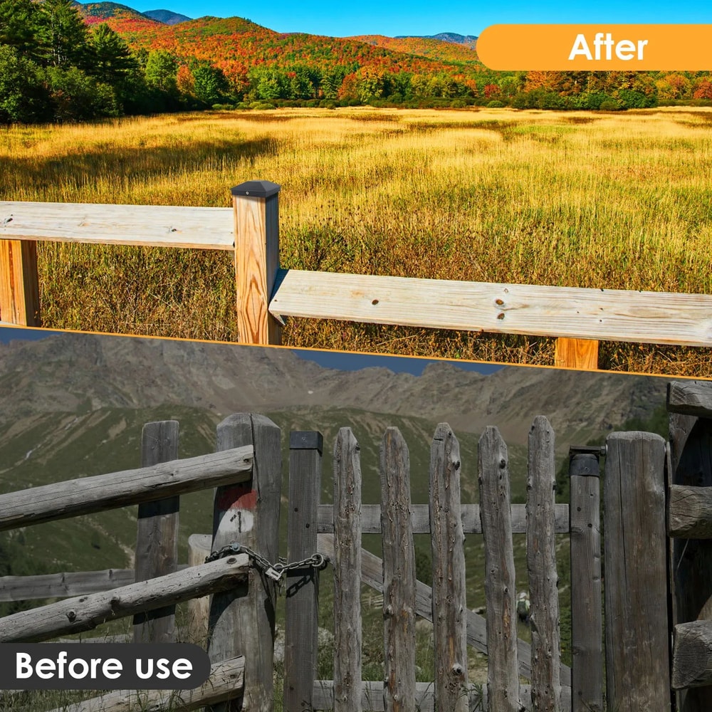Wood Fence Post Caps Waterproof Deck Post Covers For Outdoor Protection Set 2