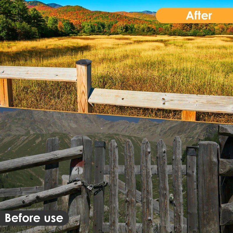Wood Fence Post Caps Waterproof Deck Post Covers For Outdoor Protection Set 2