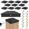 Wood Fence Post Caps Waterproof Deck Post Covers For Outdoor Protection Set 5