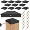 Wood Fence Post Caps Waterproof Deck Post Covers For Outdoor Protection Set 5