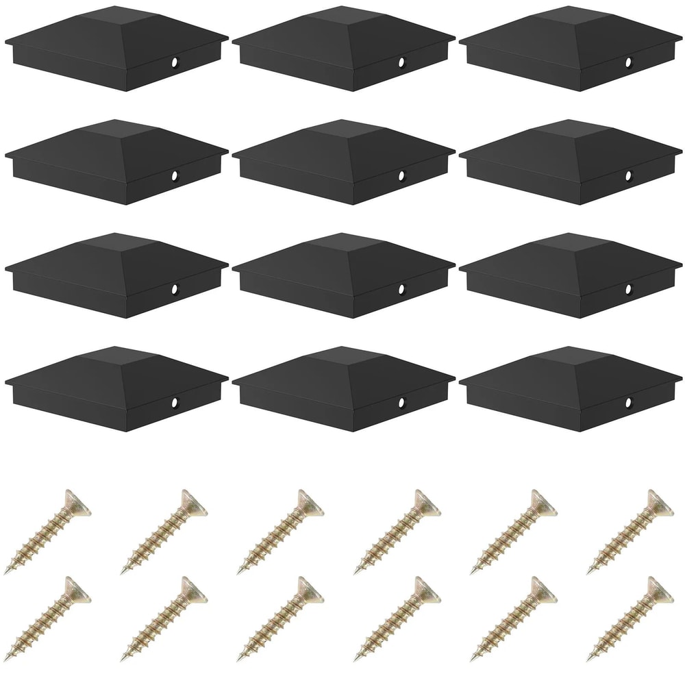 Wood Fence Post Caps Waterproof Deck Post Covers For Outdoor Protection Set 6