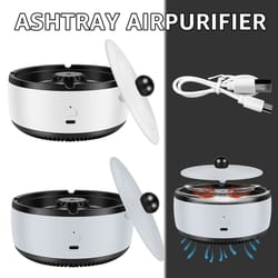 smoke purifying ashtray with air filter odor control for home and office