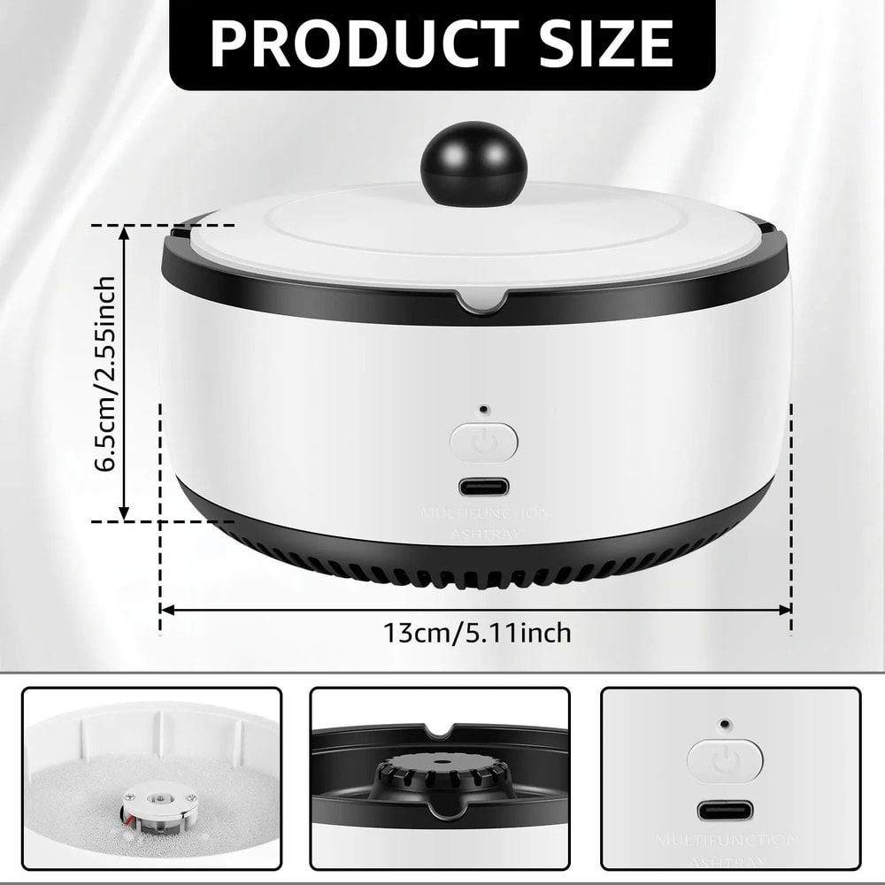 Smoke Purifying Ashtray With Air Filter Odor Control For Home And Office 7