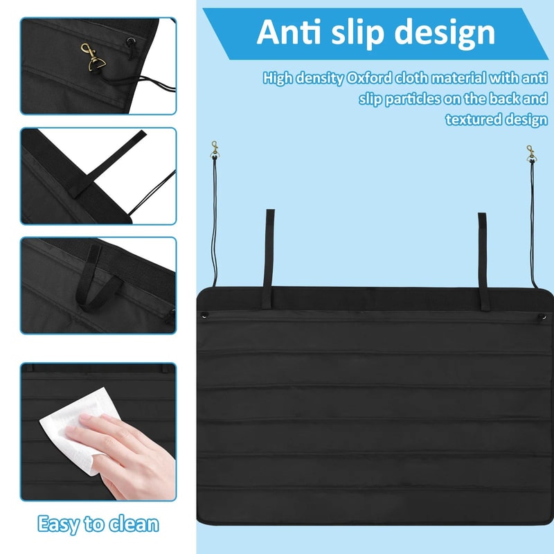 Non Slip Trunk Mat With Bumper Protector Foldable Car Cargo Liner 4