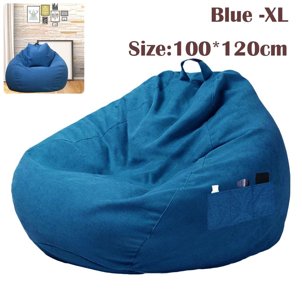 Large Bean Bag Sofa Cover Soft Removable Lazy Seat For Indoor Outdoor Use 7