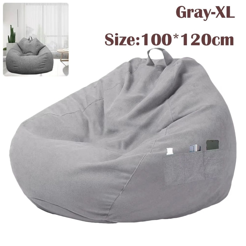 Large Bean Bag Sofa Cover Soft Removable Lazy Seat For Indoor Outdoor Use 10