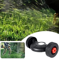 lawn trimmer wheel attachment adjustable support wheel for grass cutter