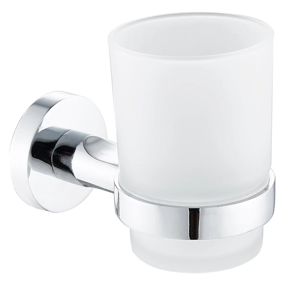 Wall Mounted Toothbrush Holder With Cups Double Tumbler Bathroom Organizer 7