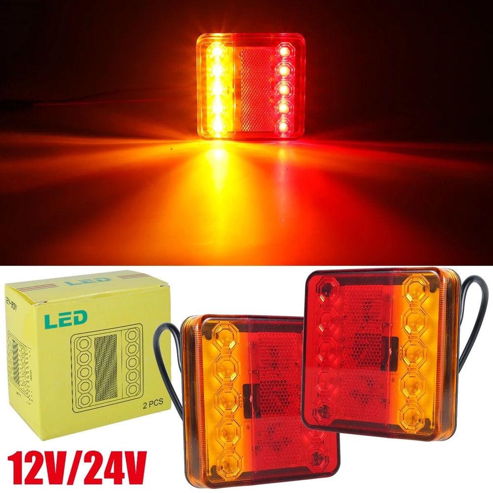 Waterproof LED Trailer Tail Lights Bright Rear Signal Lights For Trucks And Trailers 0