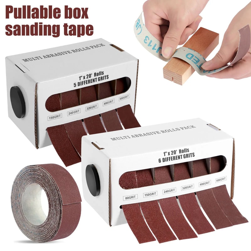ProFlex Abrasive Sandpaper Roll Kit For Metal And Wood Finishing 0