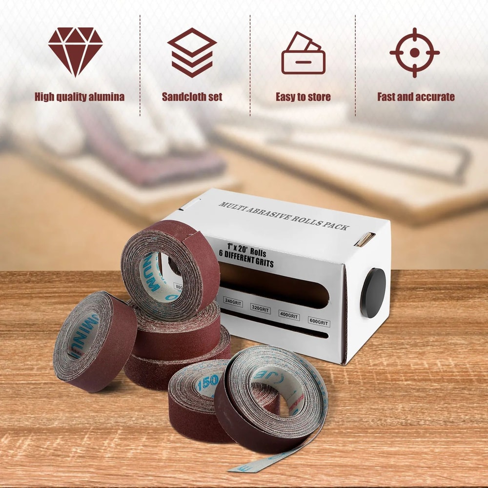 ProFlex Abrasive Sandpaper Roll Kit For Metal And Wood Finishing 1