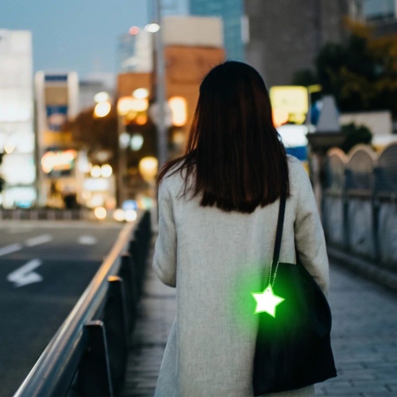 BrightSafe Reflective Star Keychain Set For Kids Bags And Strollers 4