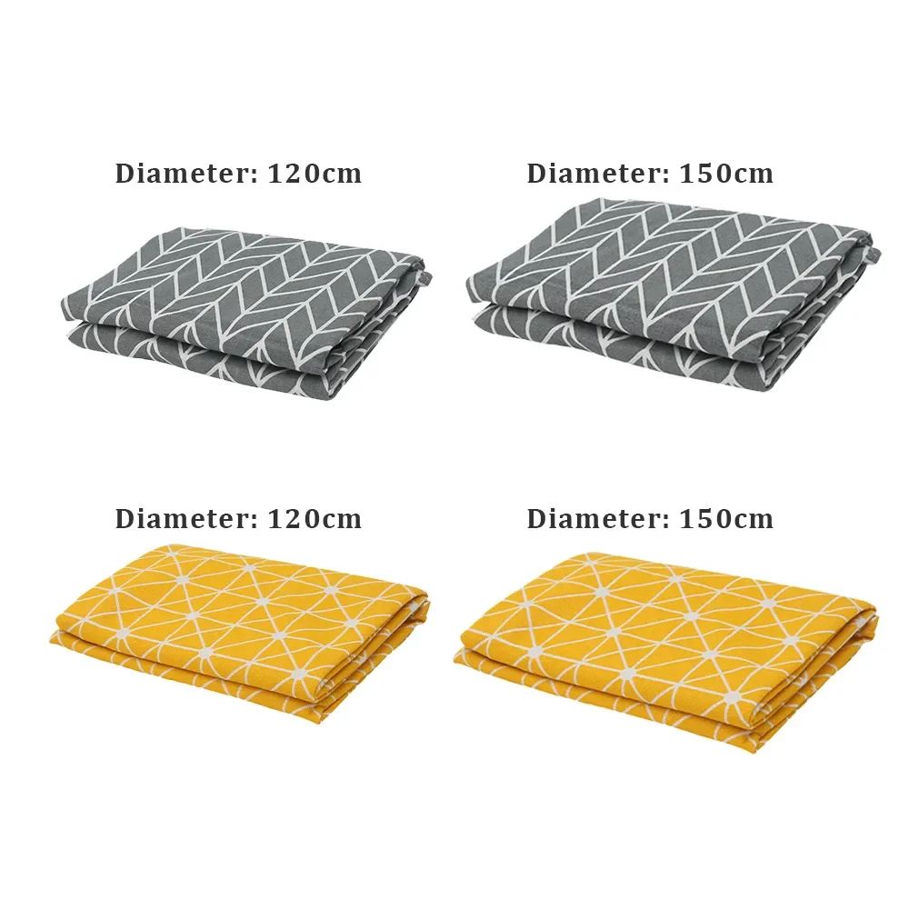 Nordic Elegance Round Tablecloth Cotton Linen Dining Cover 5