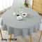 Nordic Elegance Round Tablecloth Cotton Linen Dining Cover 8