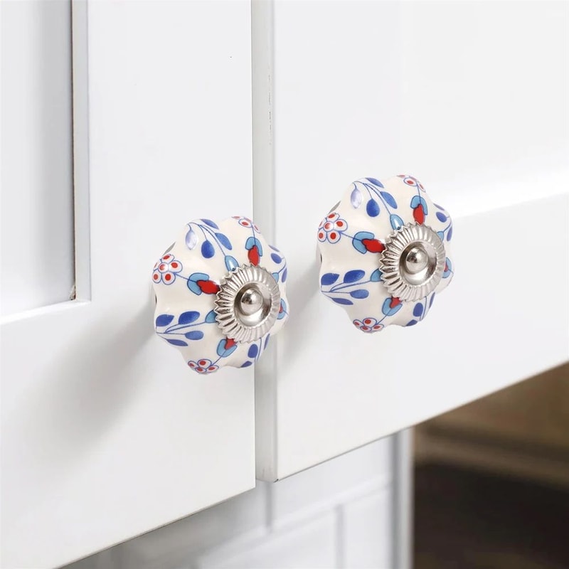 Vintage Charm Ceramic Drawer Knobs Set For Cabinets And Furniture 3