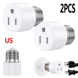 powerconvert light socket adapter plug for e26 e27 bulbs