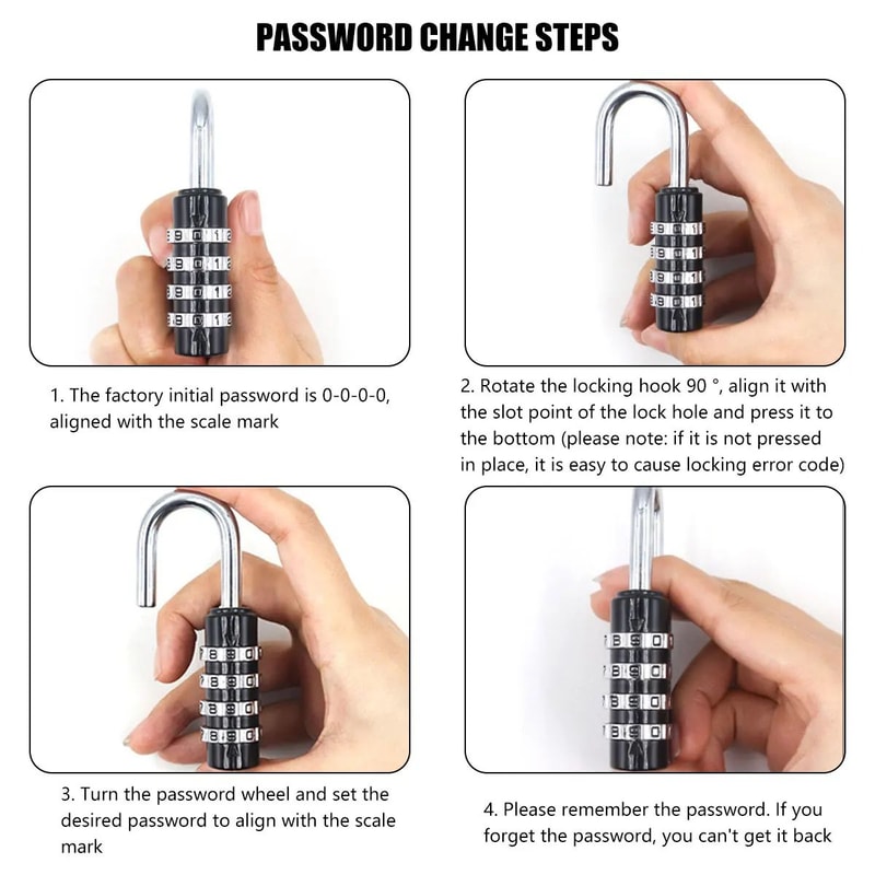 SecureLock Weatherproof Combination Padlock For Outdoor And Locker Use 4