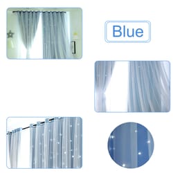 starglow sheer blackout curtains with decorative hollow design