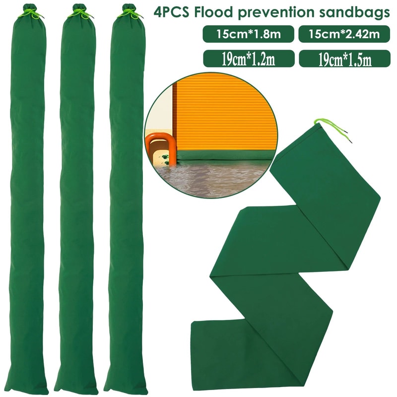 Heavy Duty Flood Protection Sandbags Reusable Canvas Water Barrier Bags 0