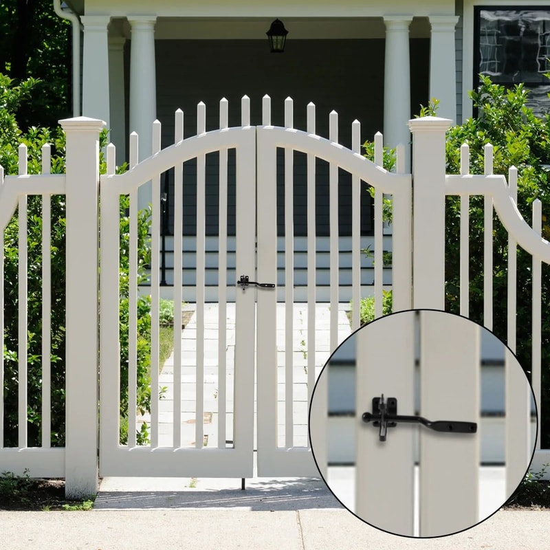 Heavy Duty Self Locking Gate Latch Secure Steel Fence Lock System 1