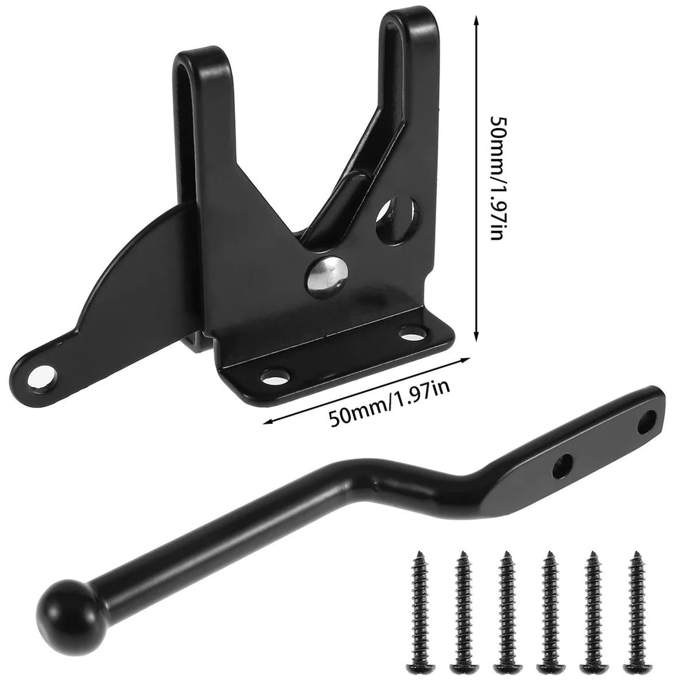 Heavy Duty Self Locking Gate Latch Secure Steel Fence Lock System 5