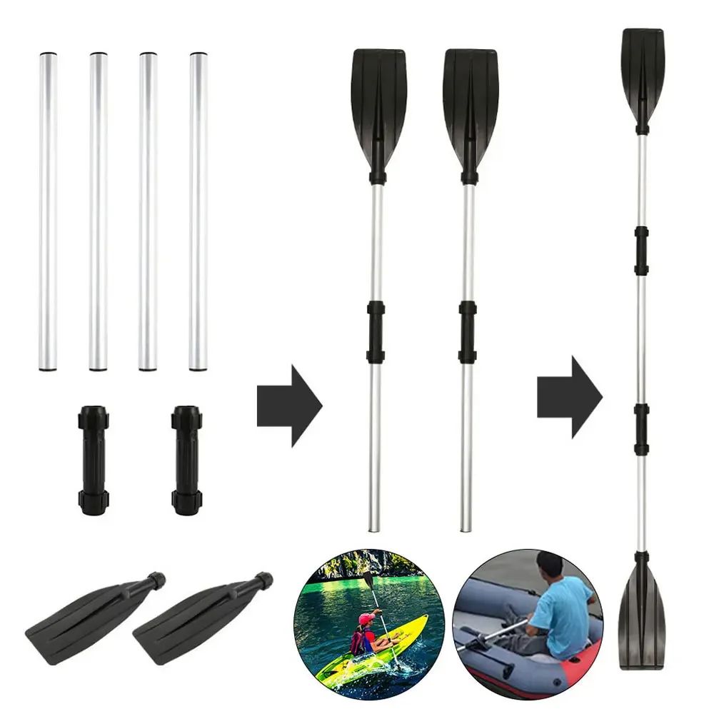 Adjustable Kayak Paddle Set Aluminum Alloy Lightweight Oars For Kayak And Inflatable Boats 2